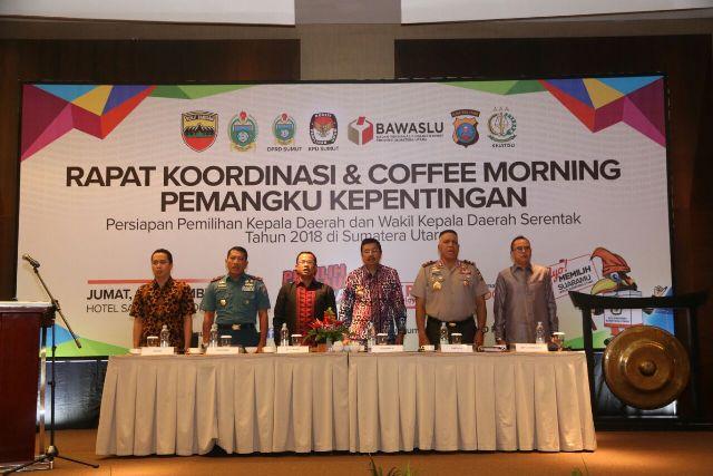 Kapoldasu Hadiri Rakor Sinergitas Kesiapan Pilkada Sumut 2018