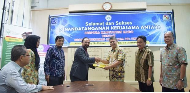 Pascasarjana Unimed MoU dengan Dispora Kabupaten Karo