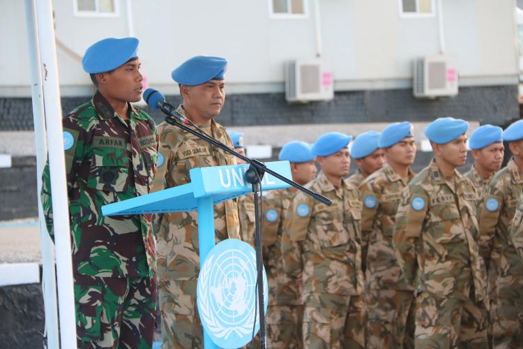 Dansatgas Indobatt Pimpin Pelepasan Purna Tugas Konga XXIII-K di Lebanon