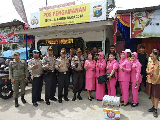 Ops Lilin Toba 2017, Pejabat Utama Polres Simalungun Kunjungi Seluruh Pos Pengamanan dan Pelayanan