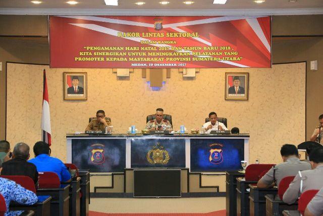 Poldasu Gelar Rakor Lintas Sektoral Amankan Perayaan Natal dan Tahun Baru 2018