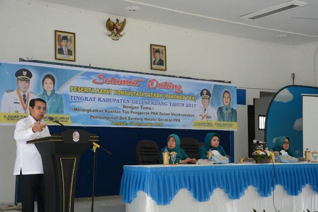 Wakil Bupati Buka Rakonda TP PKK Deli Serdang