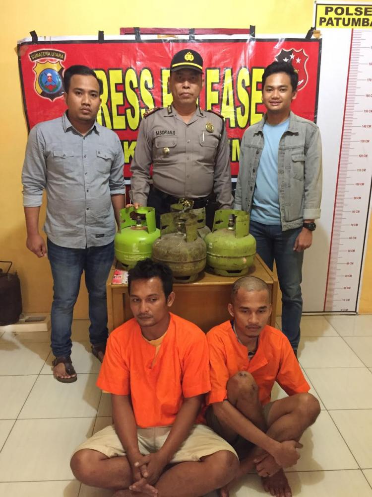 Polsek Patumbak Bekuk Spesialis Pencuri Tabung Gas