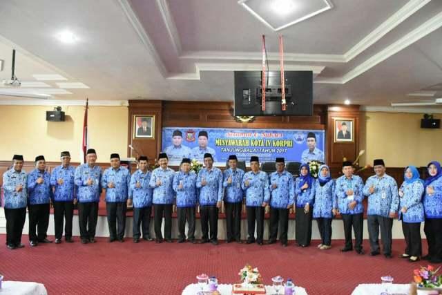 Walikota Lantik Abdi Nusa Jadi Ketua KORPRI Kota Tanjungbalai Masa Bakti 2017-2022