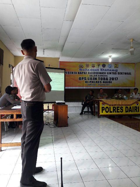 Polres Dairi Adakan Rapat Koordinasi Lintas Sektoral Terkait Ops Lilin Toba 2017