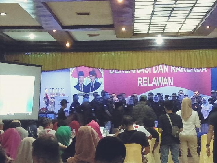 Relawan Prabowo bErsama SANdi Gelar Deklarasi dan Rakerda