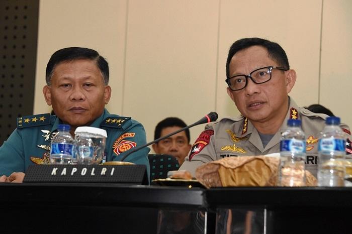 Kasum TNI Hadiri Video Conference di Mabes Polri