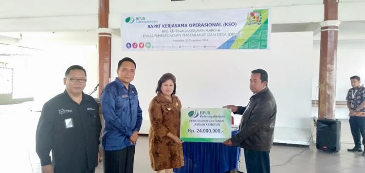 Bupati Karo Perintahkan Seluruh Kades Tampung Iuran BPJS Ketenagakerjaan bagi Aparat Desa pada APBDES 2019