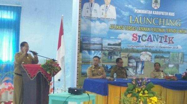 Bupati Nias Resmikan Aplikasi e-Perizinan 'SI CANTIK' Secara Online