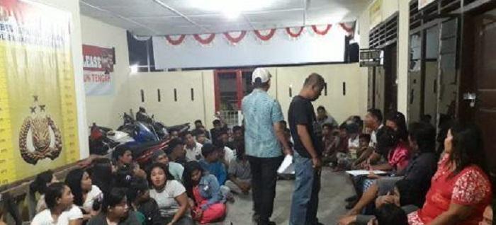 18 PSK dari Berbagai Tempat Hiburan dan Puluhan Botol Miras Diamankan Polres Tapsel