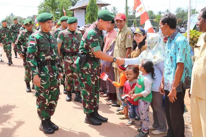 Pangdivif 2 Kostrad Kunjungi Satgas Pamtas RI-PNG Yonif MR 411/PDW Kostrad di Merauke