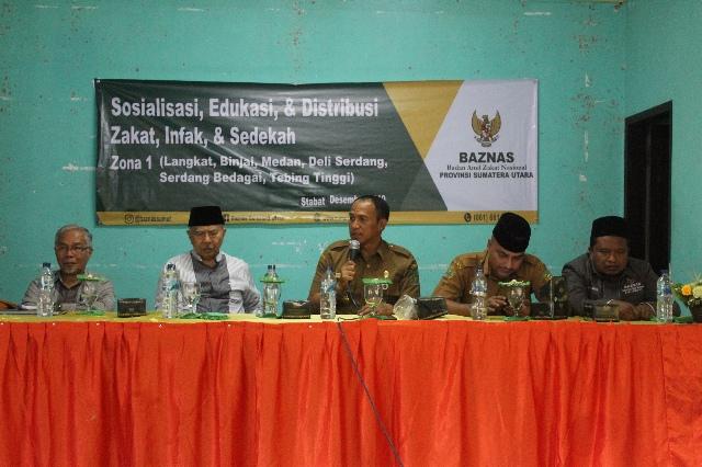 Baznas Provsu dan Langkat Serahkan Bantuan, Bupati Siap Mendukung Oprasional Baznas Langkat