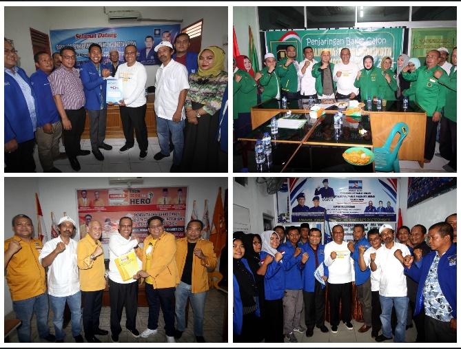 Akhyar Nasution Daftar ke 4 Partai, Pakai Kaos Kampanye #AyokBikinCantikMedan