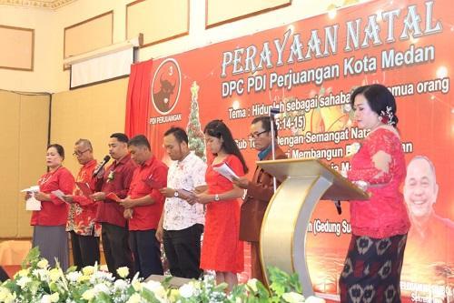 Pemko Medan Sambut Baik Perayaan Natal Yang Digelar DPC PDIP Kota Medan
