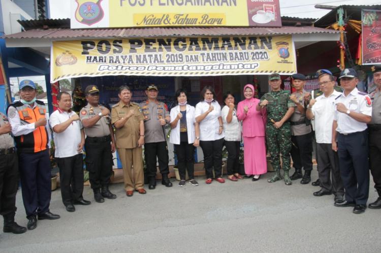 Forkopimda Pematangsiantar Tinjau Pos Pam Ops Lilin Toba 2019