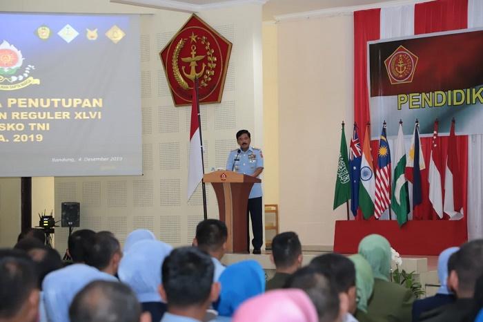 Tutup Pendidikan Reguler ke-46 Sesko TNI TA 2019, Panglima TNI Sebutkan 11 Program Prioritas