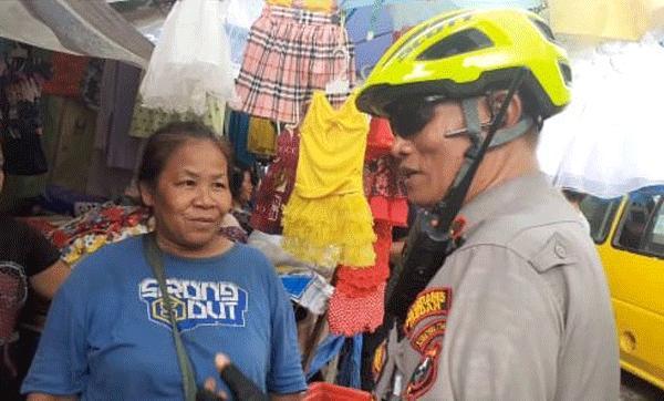 Patroli Bersepeda, Kapolsek Medan Timur Susuri Kawasan Pasar Sambu