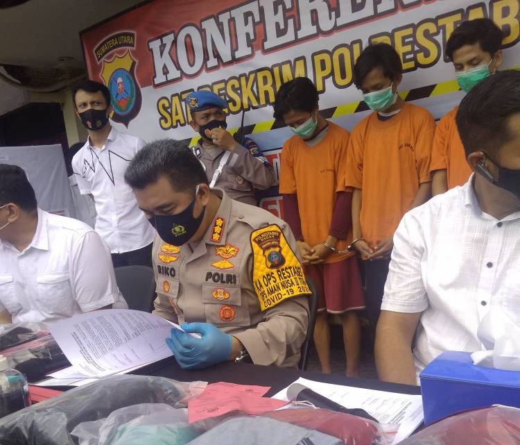 Polrestabes Medan Tangkap Tiga Pria Pembunuh Zulham, Remaja Asal Sei Rotan Yang Tewas Dikeroyok Jimmi Cs