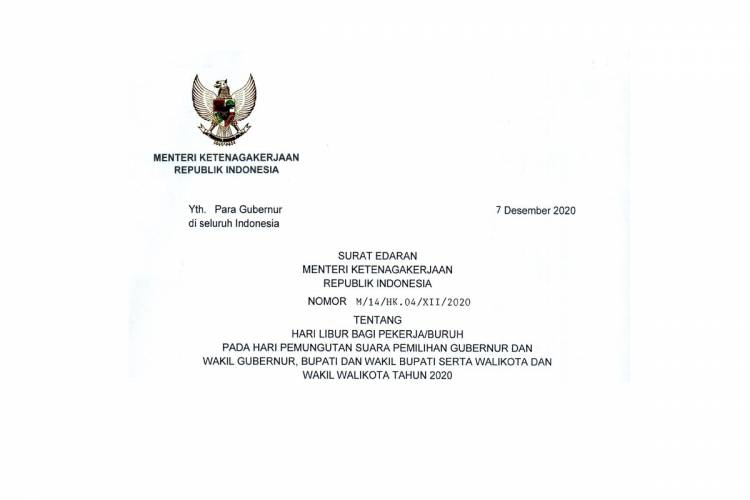 Pilkada 9 Desember, Menaker Ingatkan Pengusaha Berikan Libur untuk Pekerja/Buruh