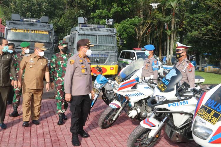 Polresta Deli Serdang Gelar Apel Pasukan Operasi Lilin Toba 2020