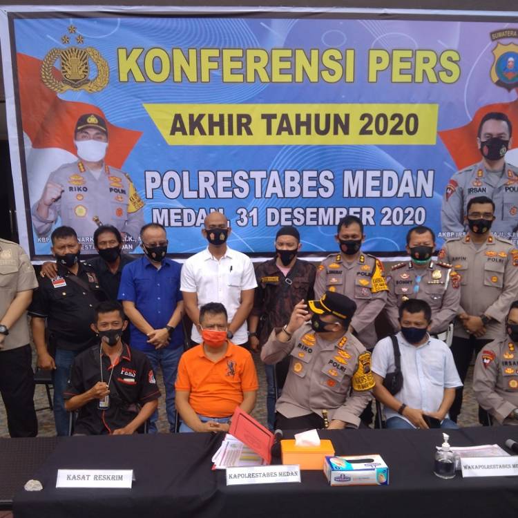 Kapolrestabes Medan Pimpin Konferensi Pers Akhir Tahun, Ada 10 Kasus Menonjol, Pembunuhan Hakim PN Medan Berhasil Diungkap