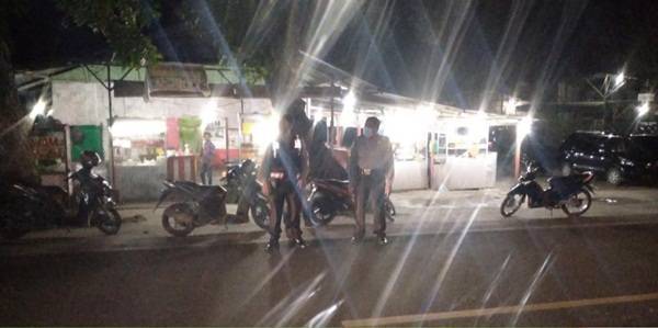 Cegah Penyebaran Covid-19, Polsek Padang Hulu Gelar Patroli Kamtibmas