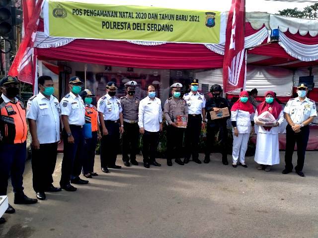 Pemkab Deli Serdang dan Polresta Deli Serdang Tinjau Pos Pam Nataru 2020