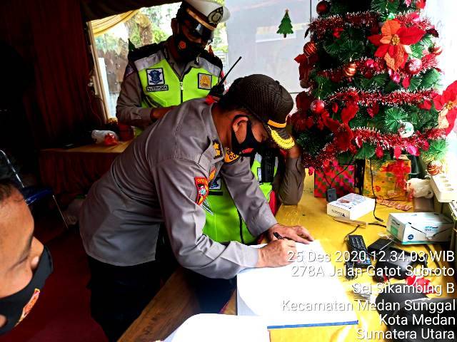 Kabag Ops Polrestabes Medan Tinjau Pos Pam X Manhattan Polsek Medan Helvetia