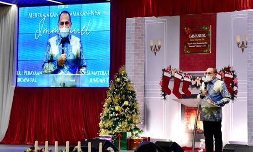 Hadiri Natal Oikoumene Sumut, Gubernur Ajak Pelihara Kedamaian dan Persaudaraan Antarumat Beragama