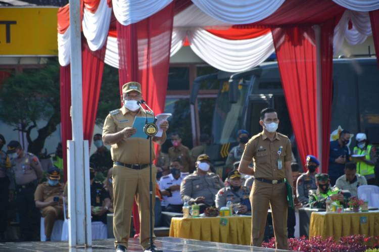 Bupati Langkat Pimpin Apel Gelar Pasukan Ops Lilin Toba 2020