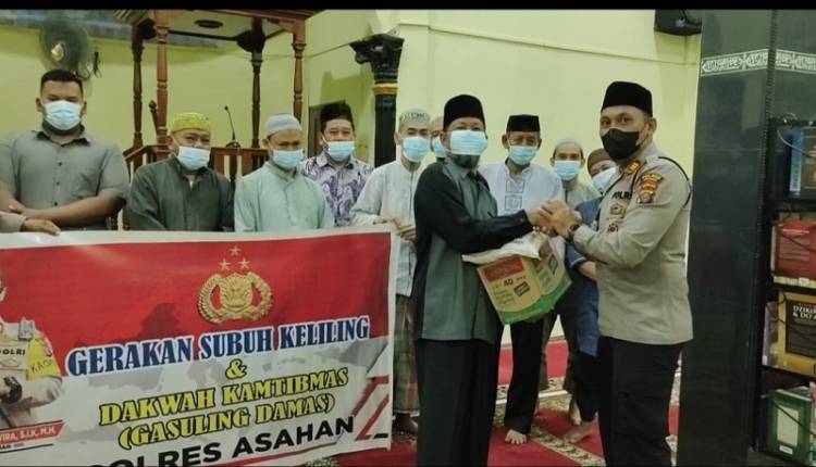 Polisi Rindu Masyarakat, Polres Asahan Gasuling Damas di Masjid AR-Rasyidin Kisaran Timur