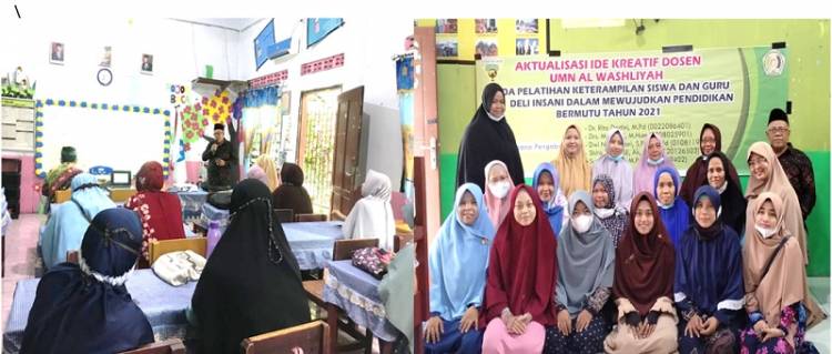 Dosen FKIP UMN AlWashliyah Perkenalkan English Battle, Asah Keterampilan Aktualisasi Ide Kreatif untuk Siswa dan Guru