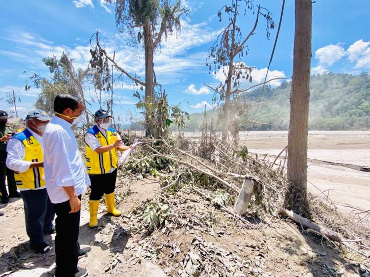 Presiden Jokowi Pastikan Penanganan Dampak Erupsi Semeru Berjalan Baik