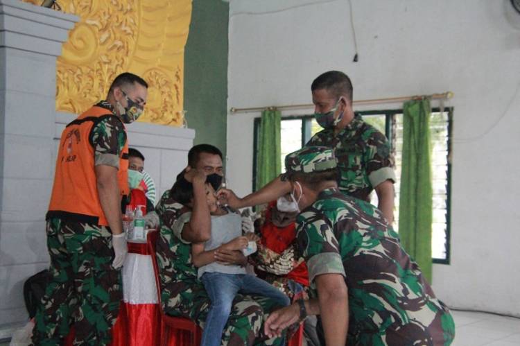 Kodim Lamongan Laksanakan Vaksinasi Perdana untuk Anak Usai 6 sampai 11 Tahun