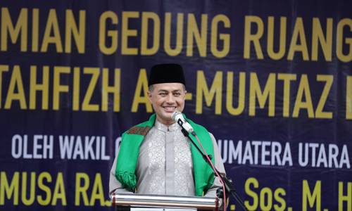 Wagub Sumut Resmikan Ruang Belajar di Ponpes Al Mumtaz Kabupaten Batubara