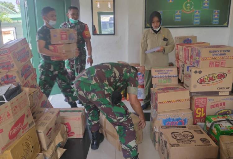Kodim Surabaya Utara Kumpulkan Bantuan Untuk Warga Terdampak Semeru
