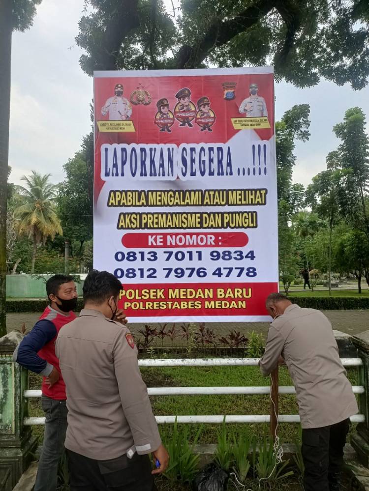 Polsek Medan Baru Sebarkan Nomor Aduan Call Center Premanisme dan Pungli