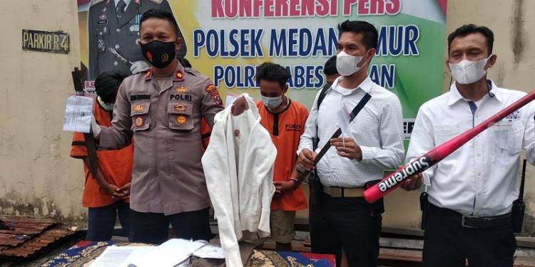 Polsek Medan Timur Berhasil Tangkap Empat Remaja Geng Motor Brutal Terekam CCTV, Dua Orang Ditembak
