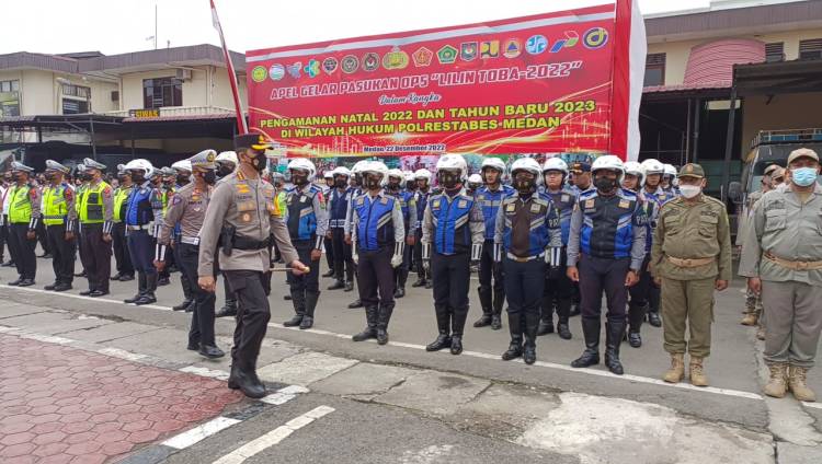 Polrestabes Medan Gelar Pasukan Operasi Lilin untuk Pengamanan Natal dan Tahun Baru 