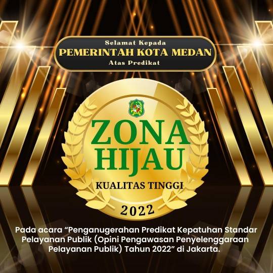  Pemko Medan Kembali Meraih Predikat Kepatuhan Tinggi Standar Pelayanan Publik dari Ombudsman RI
