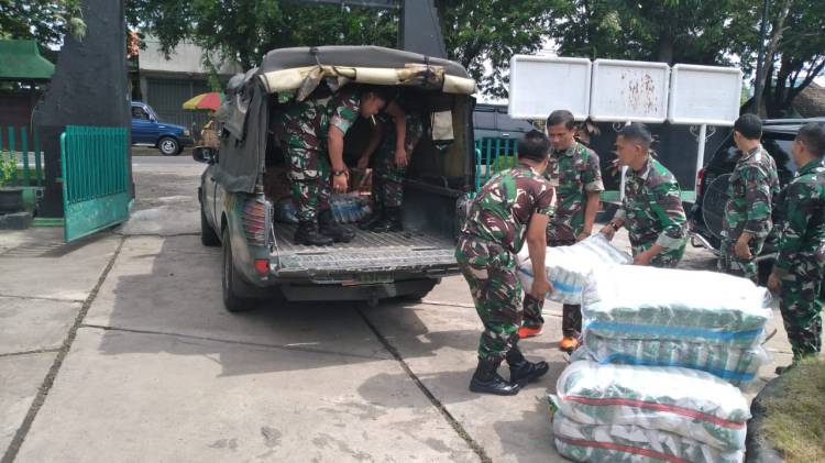 Erupsi Kembali Terjadi di Semeru, Korem Baladhika Jaya Kirim Logistik