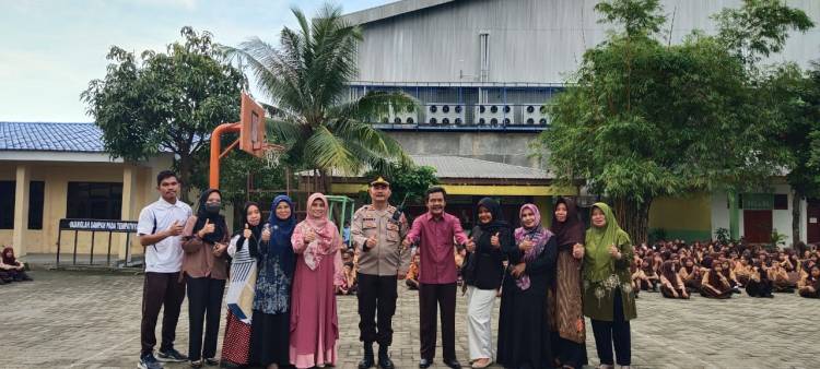  Cegah Tawuran Pelajar di Medan, Polsek Percut Sei Tuan Go to School di SMPN 17 Jalan  Kapten Jamil Lubis 
