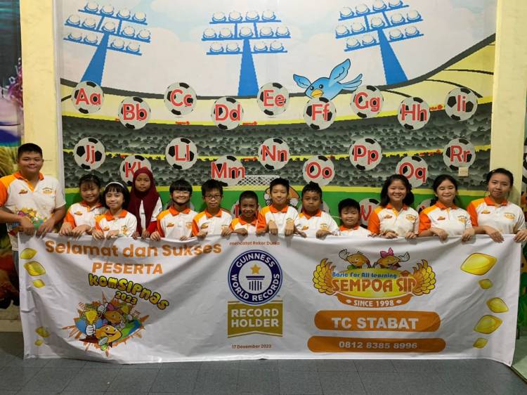 130 Anak Sempoa SIP Stabat dan Tanjung Pura Ikut Menciptakan Rekor Dunia