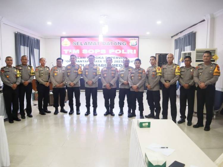 Dukung Operasi Mantap Brata 2023-2024, Tim Supervisi Sops Polri Kunker ke Polrestabes Medan