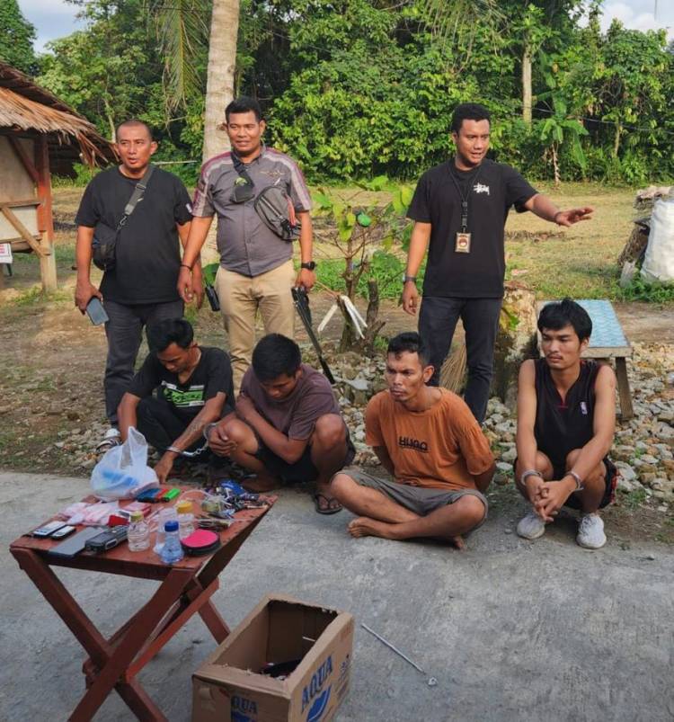 Polisi Tangkap Empat Pengedar Narkoba di Pancur Batu, Dua Diantaranya Residivis