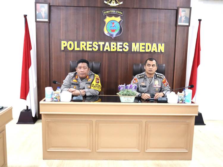 Dipimpin Kapolda Sumut Via Zoom, Polrestabes Medan Ikuti Rakor Operasi Lilin Toba 2023