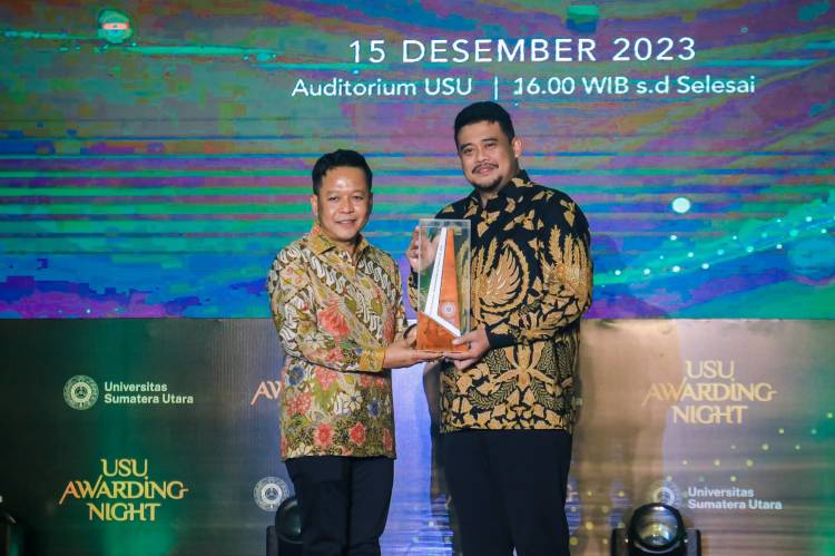 USU Awarding Night, Bobby Nasution Dinobatkan Sebagai Tokoh Yang Berkontribusi untuk Pendidikan