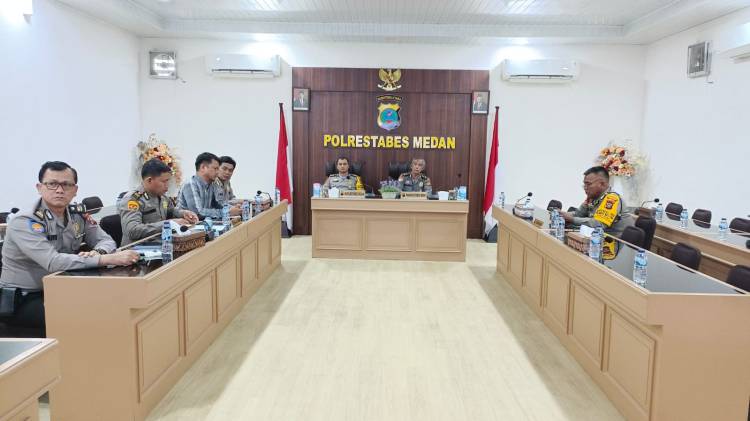Polrestabes Medan Ikuti Rakor NPHD Lewat Daring Dampingi Mendagri Tito Karnavian