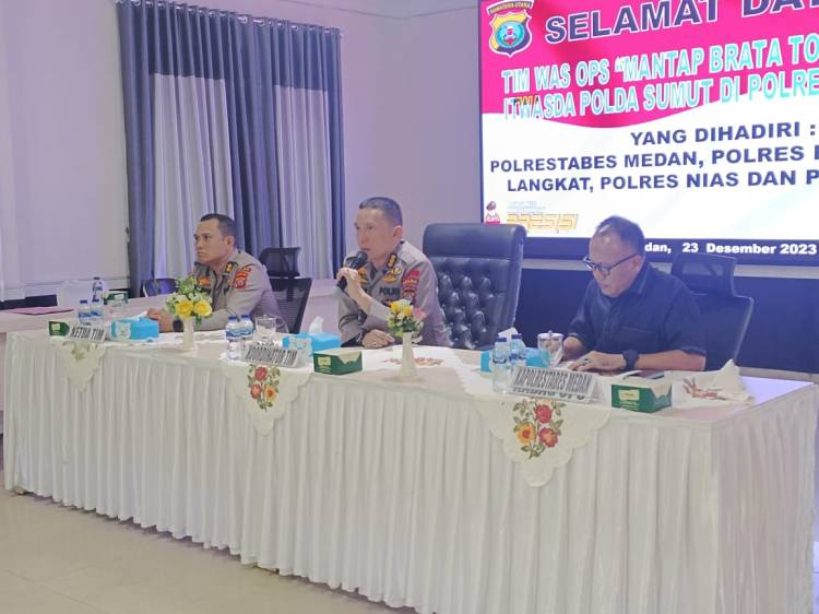 Operasi Mantap Brata Toba 2023-2024, Tim Itwasda Polda Sumut Kunker ke Polrestabes Medan