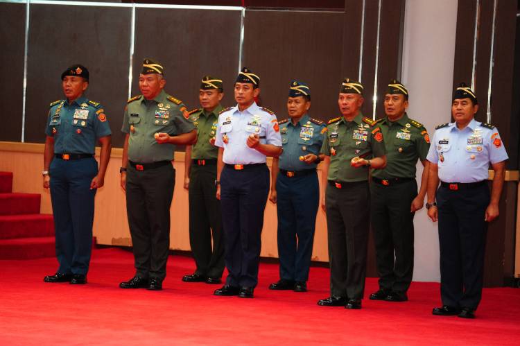 Panglima TNI Pimpin Laporan Korps Kenaikan Pangkat 37 Perwira Tinggi TNI